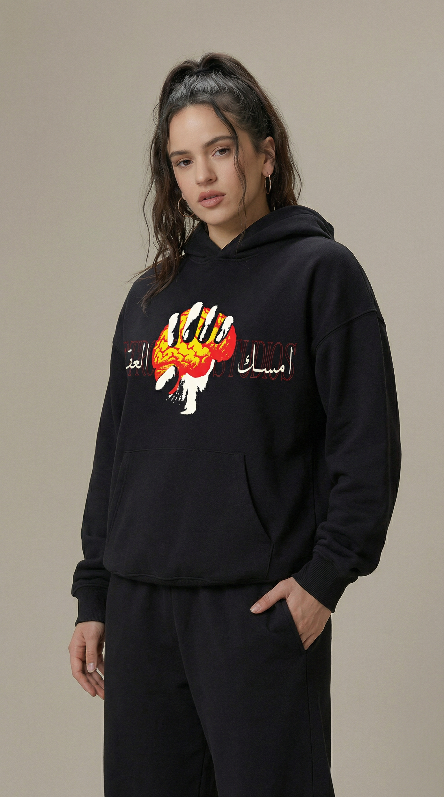 Hold Ur Brain Oversized Hoodie