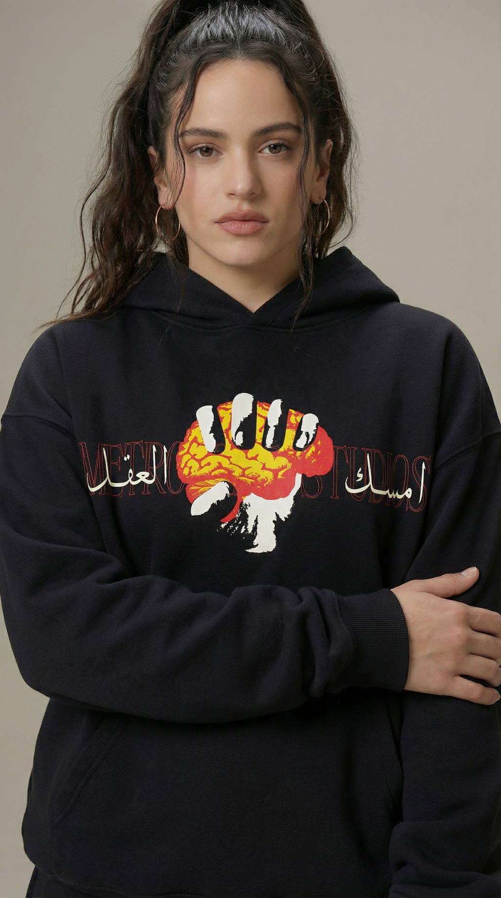 Hold Ur Brain Oversized Hoodie