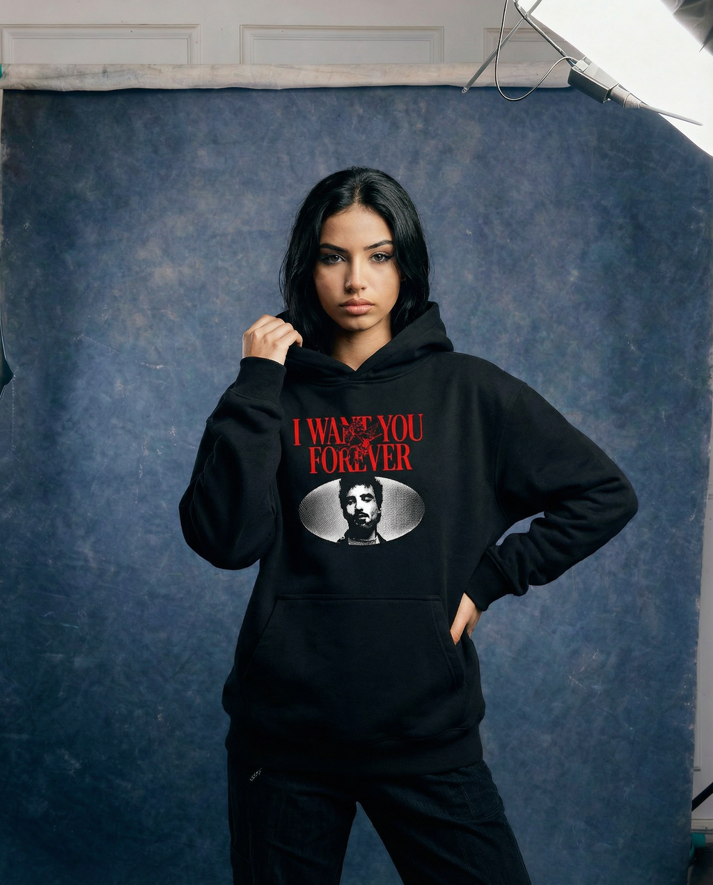I WANT YOU FOR EVER HOODIE ( BLACK )