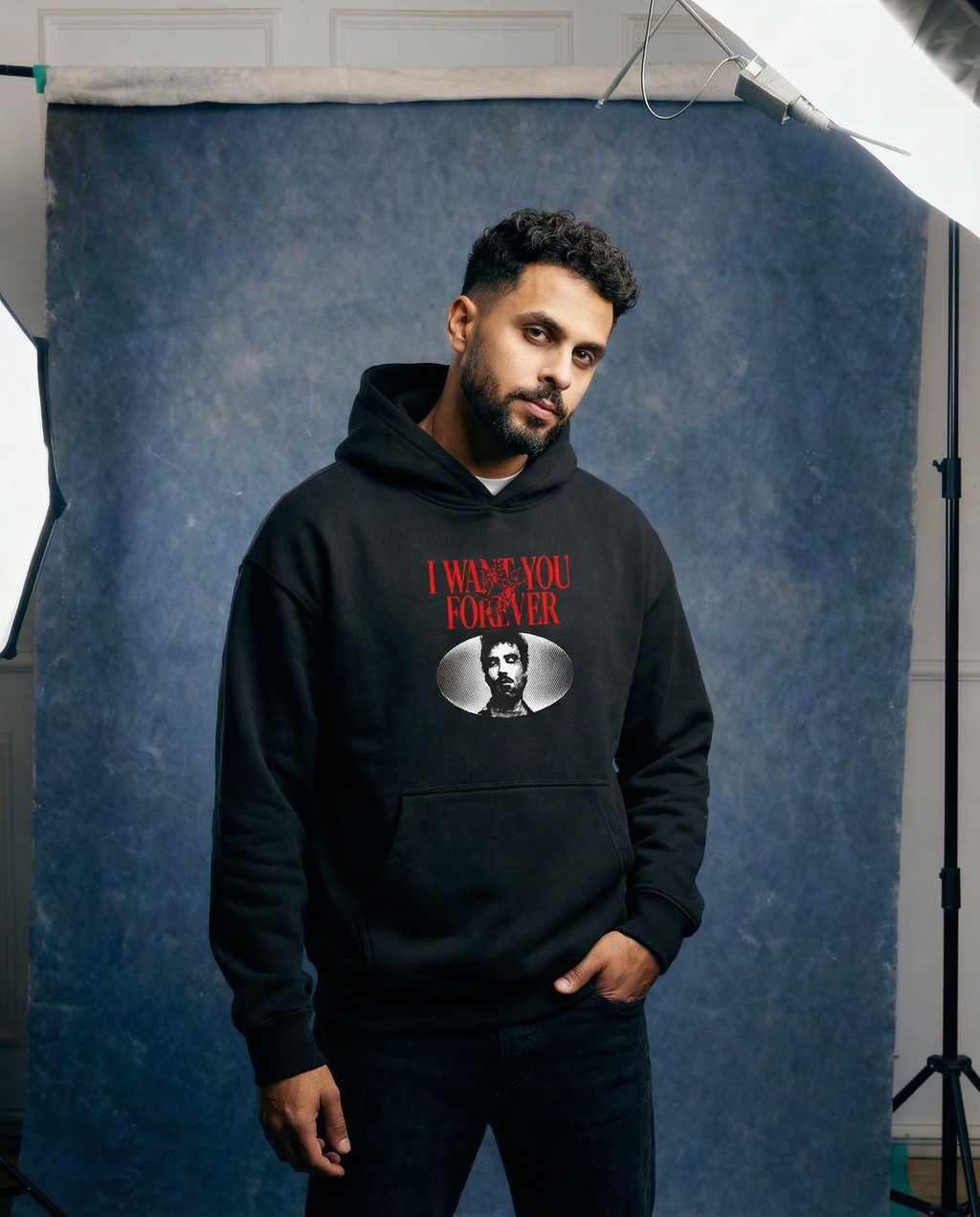 I WANT YOU FOR EVER HOODIE ( BLACK )